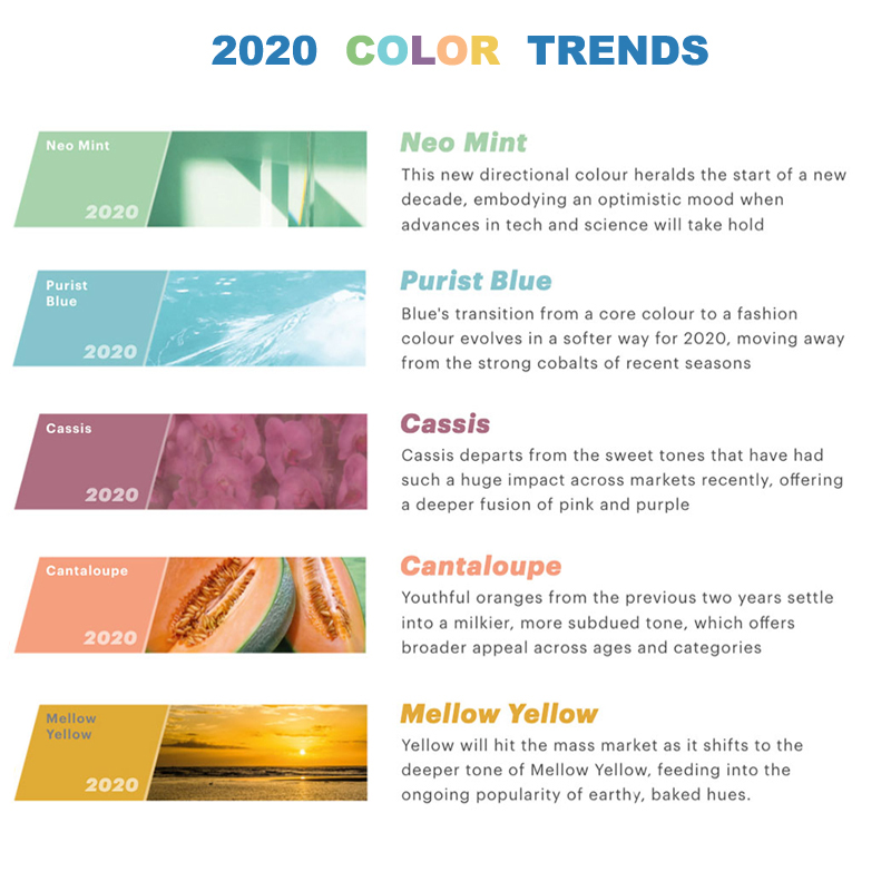Kleurentrends voor 2020